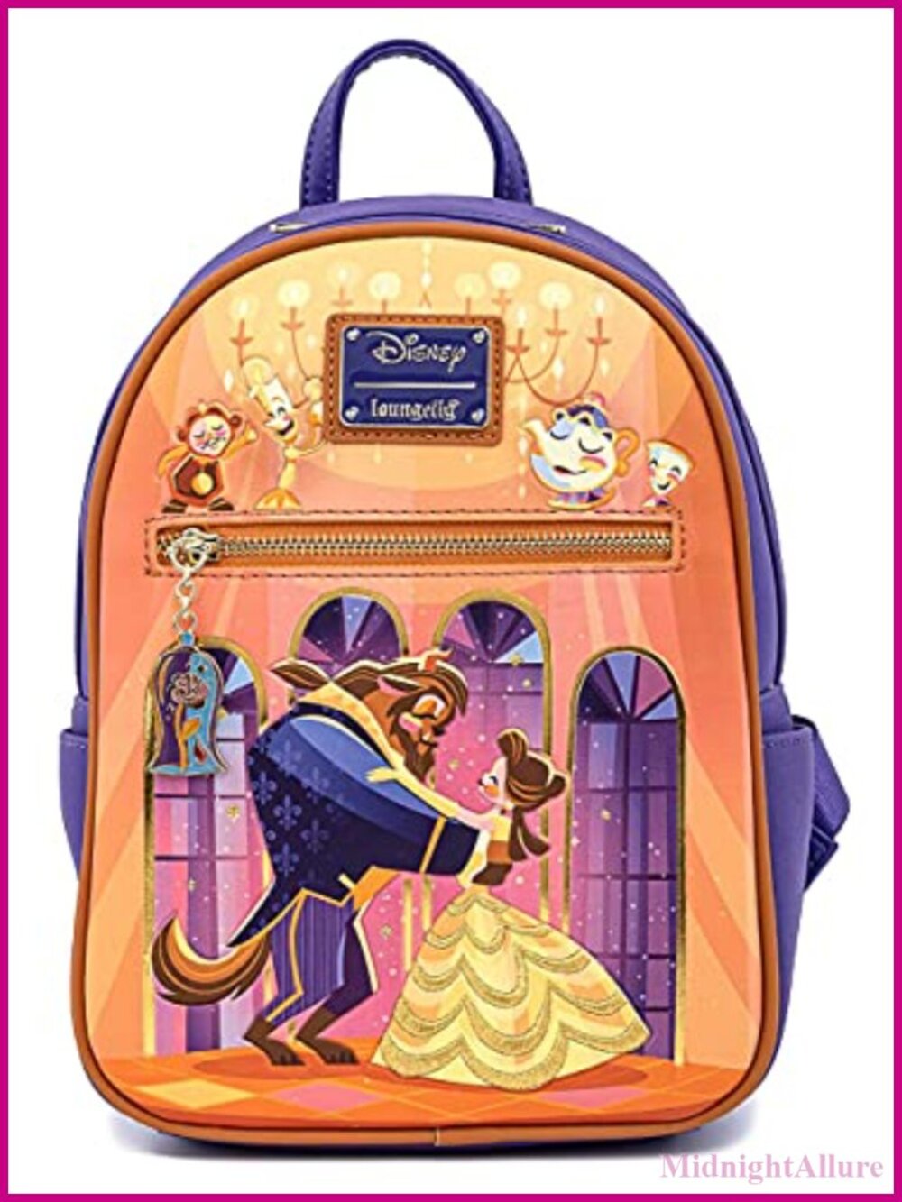 Faux Leather Disney Shoulder Bag Satchel Belle Beast Ballroom
